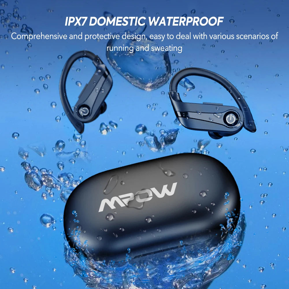 Mpow Q63 Bluetooth 5.3 Waterproof Earbuds for Sports