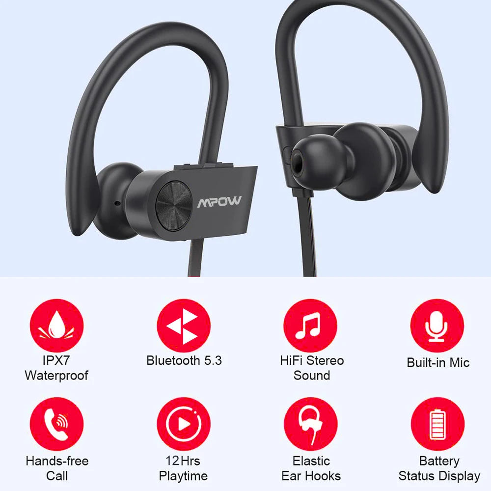 Mpow Flame Bluetooth Earbuds IPX7 Waterproof 12 Hours Playtime